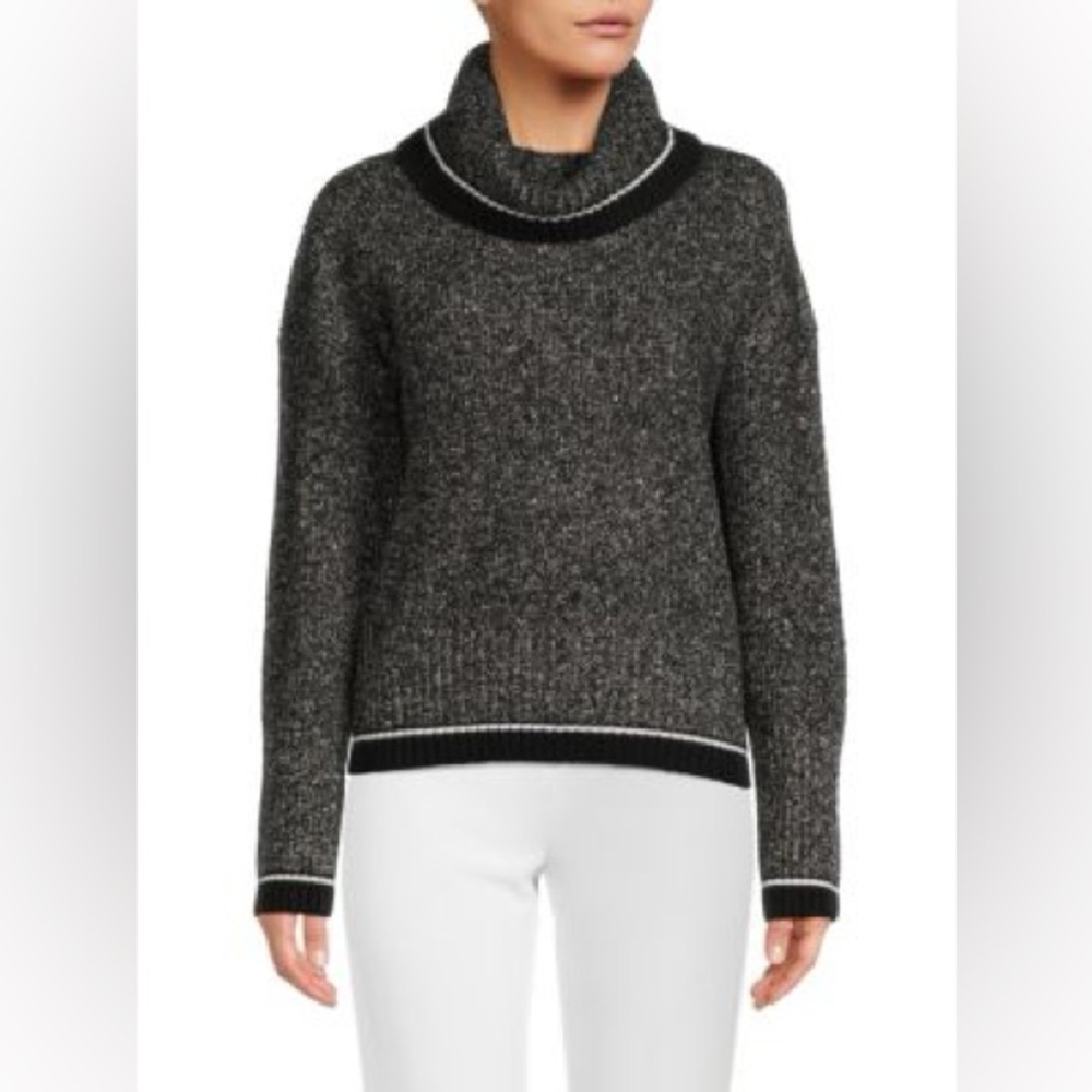 Karl Lagerfeld Charcoal Cowl Neck Sweater